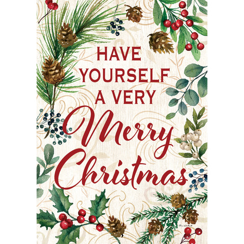 Very Merry garden flag
