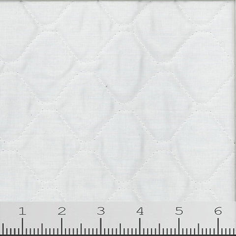 white, Single Face Solid Quilted Fabric 262
