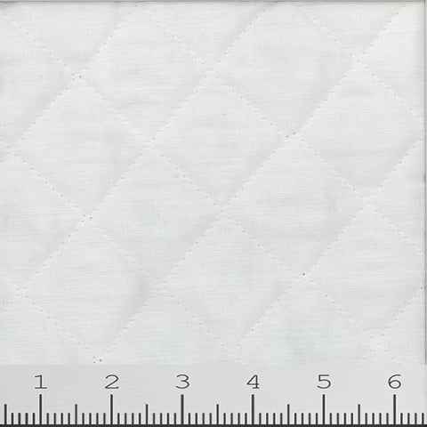 white, Double Face Solid Quilted Fabric 216