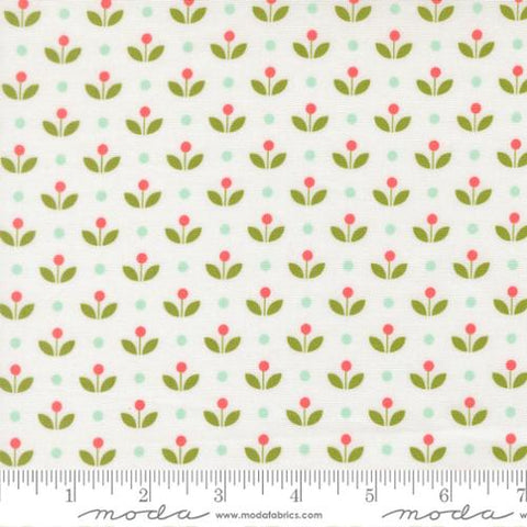 white, Bloomsberry Collection Mayfair Ditsy Cotton Fabric 55357