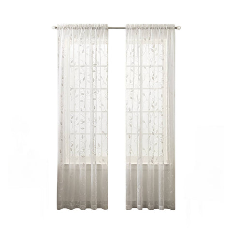 panel, Chatham Vine Embroidery Tailored Window Curtains 422