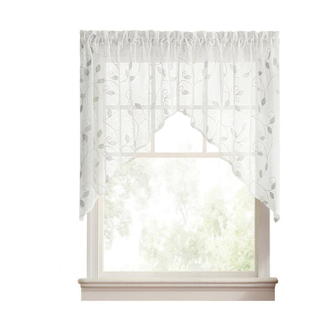 swag, Chatham Vine Embroidery Tailored Window Curtains 422
