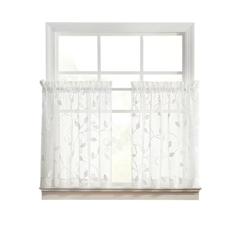 tier, Chatham Vine Embroidery Tailored Window Curtains 422