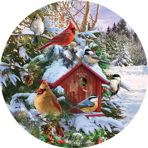 Winter birds suncatcher
