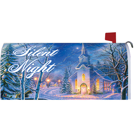 Winter Church mailbox makeover