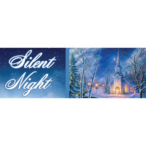 Custom Decor Signature Sign showing winter church
