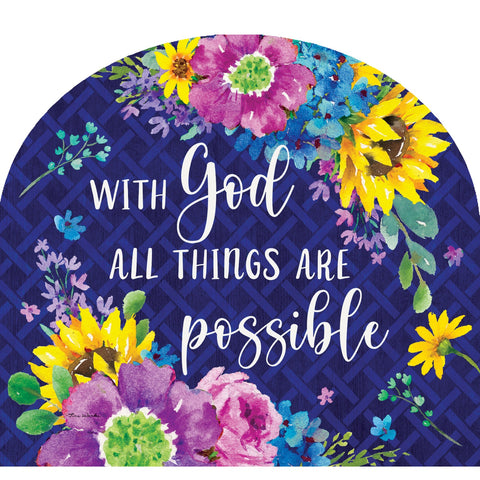 Custom Decor Arbor Mate garden sign showing  with God