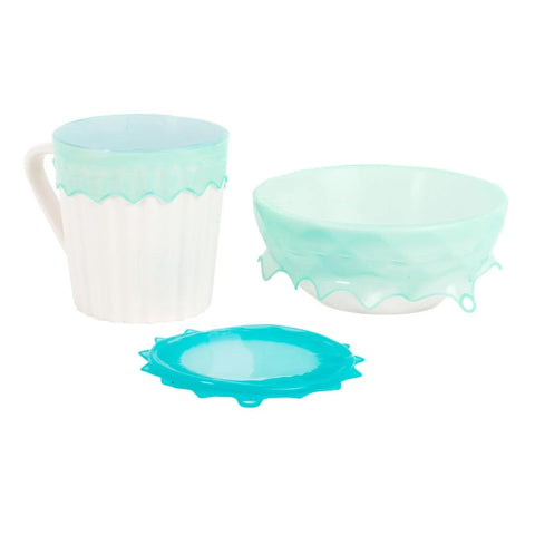 2PC Silicone Lid Set 70947 displayed on containers