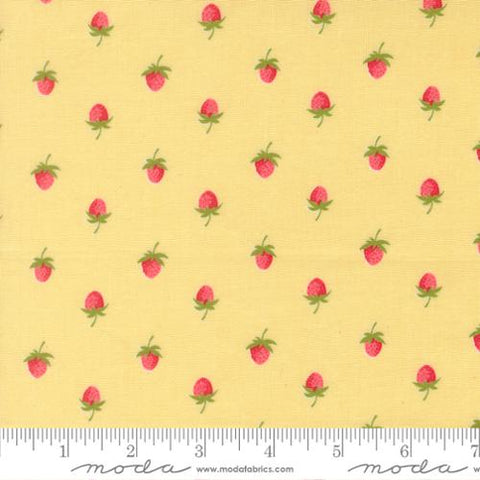 yellow, Bloomsberry Collection Strawberries Cotton Fabric 55352