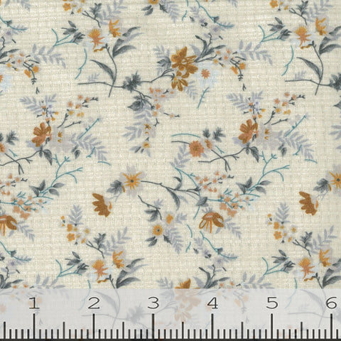 gold, Floral Pontelle Print Knit Fabric CA22538