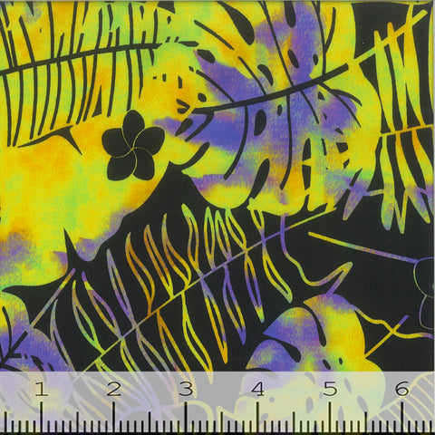 yellow tropical, Nylon Spandex Swimsuit Fabric GS1