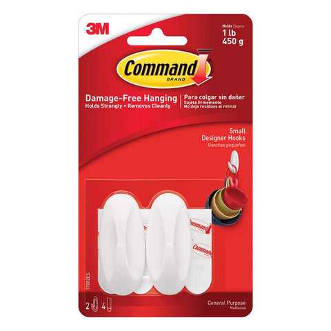 2-Pack Command Small Designer Hooks 17082ES