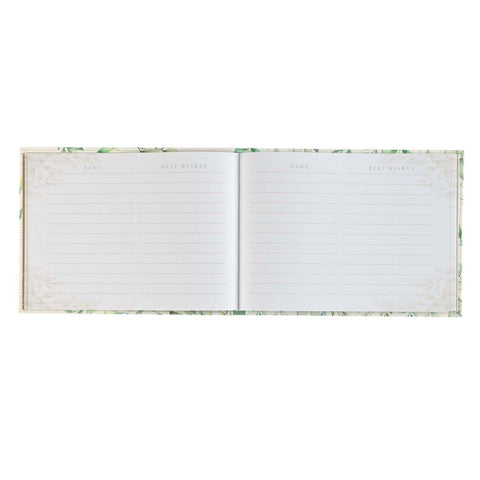 lined pages for guests to write in