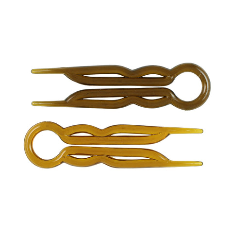 Brown Plastic Hair Pins