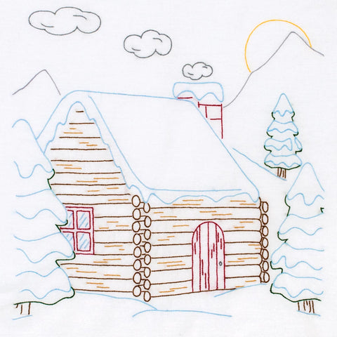 Cabin 18-Inch Quilt Block