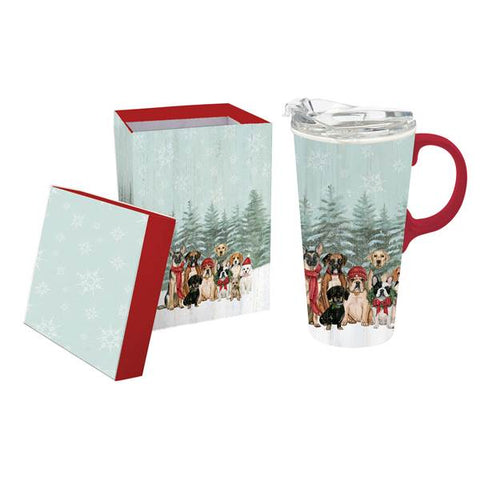 Ceramic Travel Cup Royal Pups Holiday 3CTC94T7737